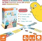FoxMind Jeux de Société : Crazy Farm, un Jeu de Cartes Brise-Glace Illustré par Elise Gravel, Jeux pour Enfants Âgés de 6 ans et Plus