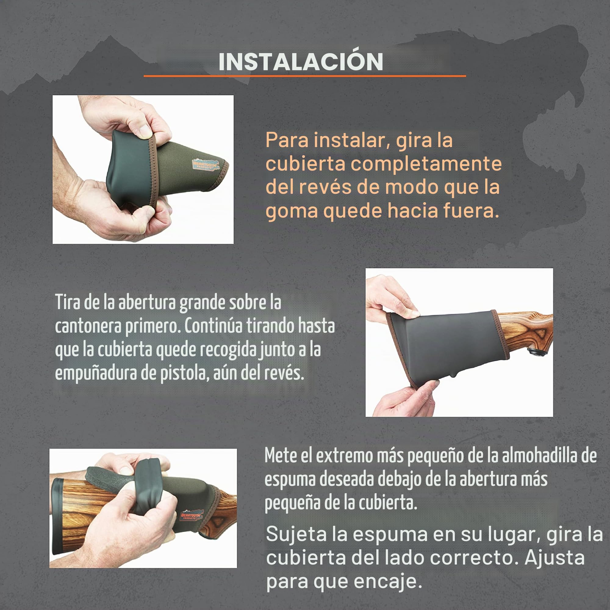 Beartooth Products Kit de elevación de Peine 20 (Tapa de Material de Pistola de Neopreno (5) Inserciones de Espuma de Alta Densidad) sin bucles