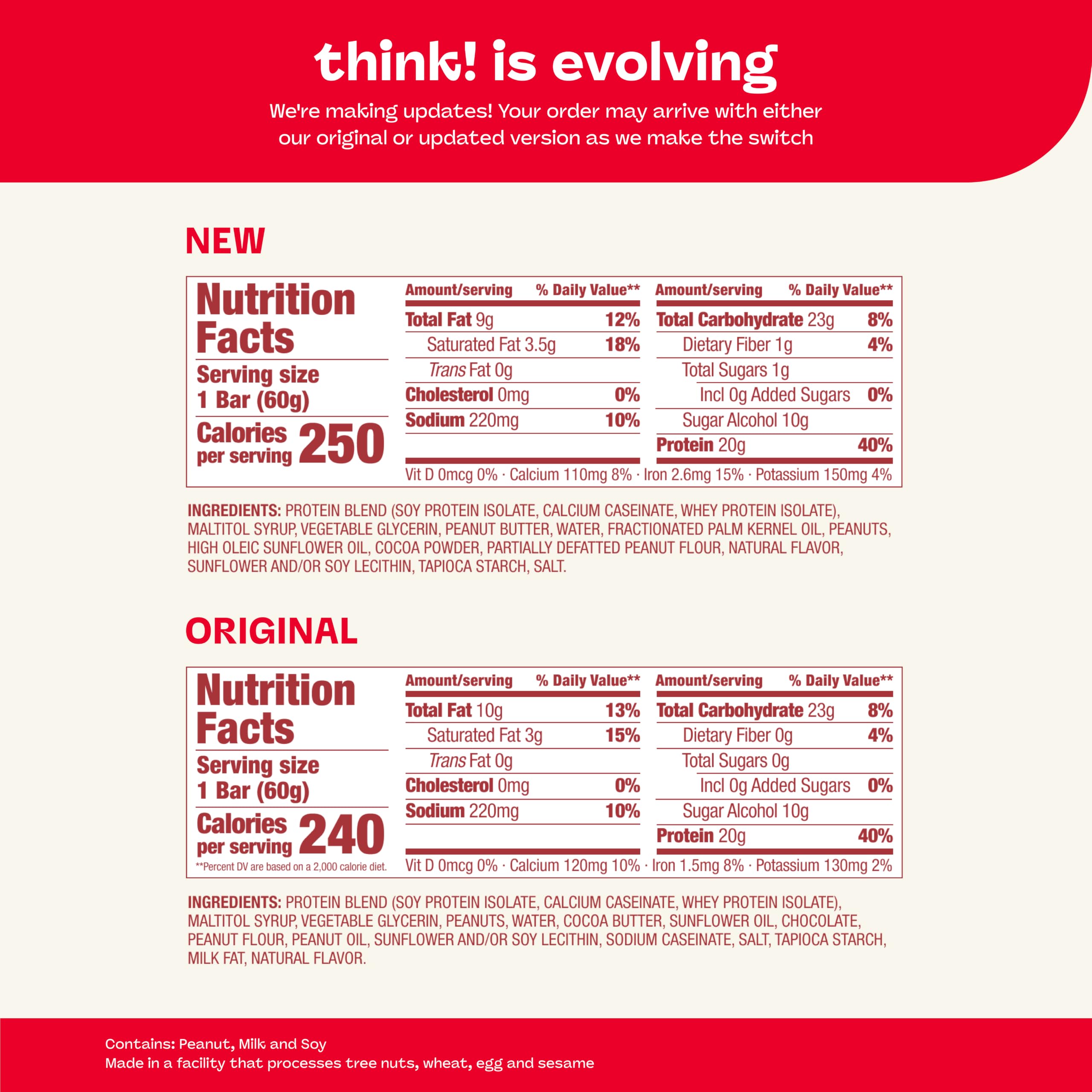 think! High Protein Bar, Chunky Peanut Butter, 10 Count — Amazon image 2