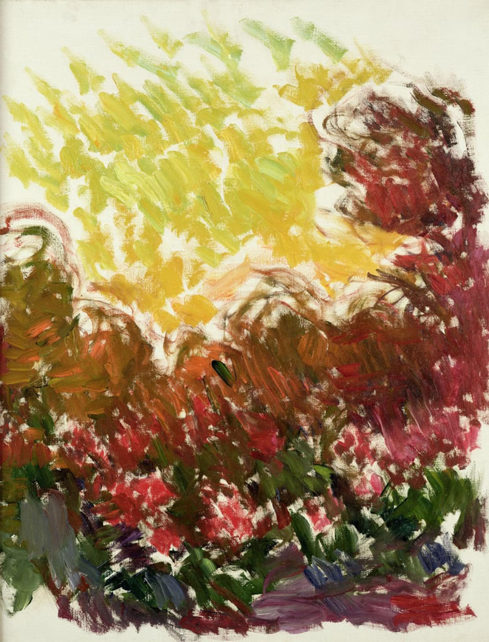 Posteriik No Frame Famous Modern Artwork Art Mural The Garden At Giverny By Claude Monet Oil Paintings Pictures For Home Decor 60X90cm