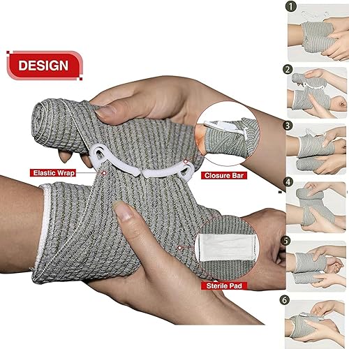 Miniatura 6 de IFAK Kit de trauma con torniquete, vendaje de 6 pulgadas, férula, kit táctico de primeros auxilios para automóvil, camping, senderismo y viajes con