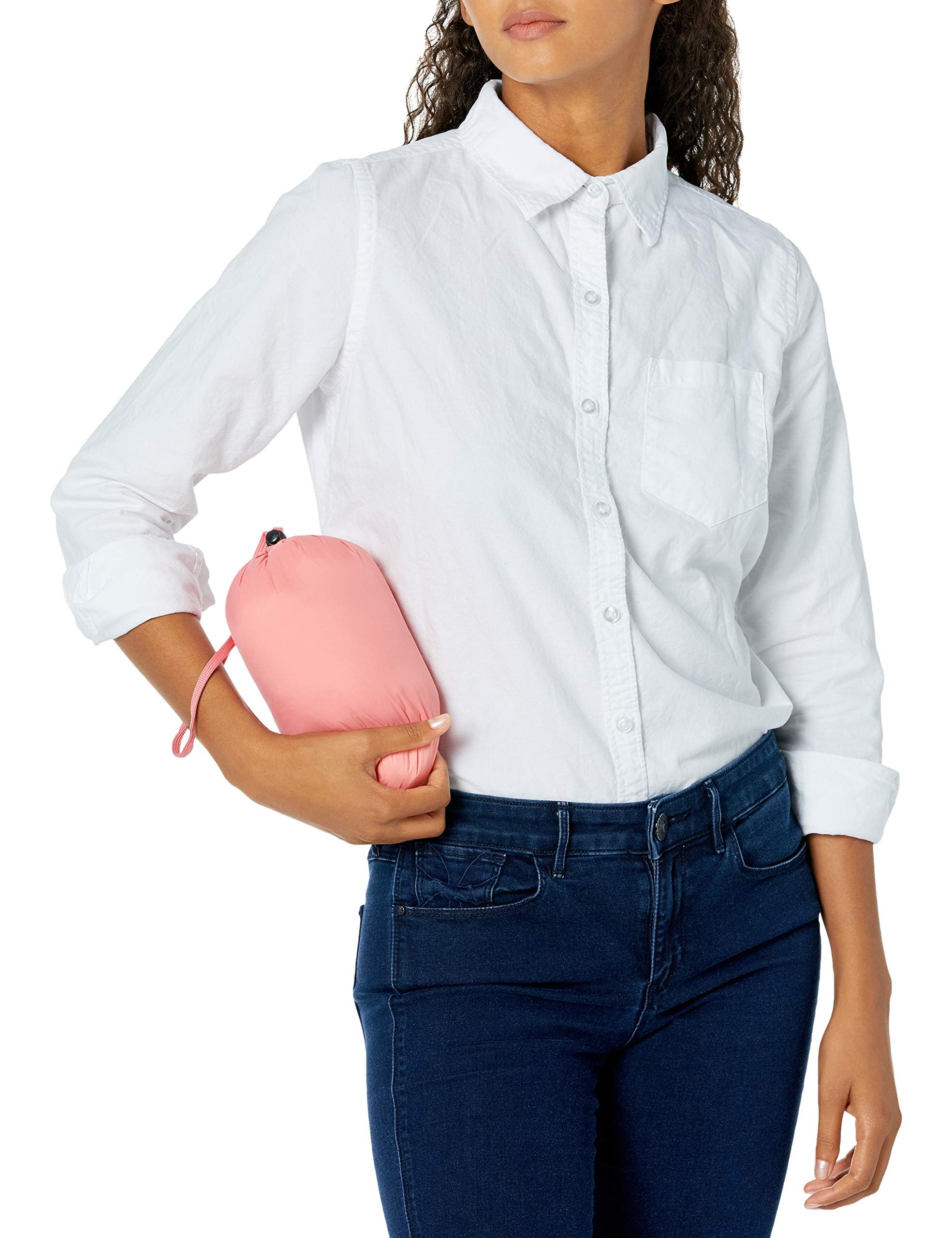 Amazon Essentials Piumino con Cappuccio Ripiegabile, Leggero e Resistente all'Acqua, vestibilità Regolare (Disponibile in Taglie Forti) Donna