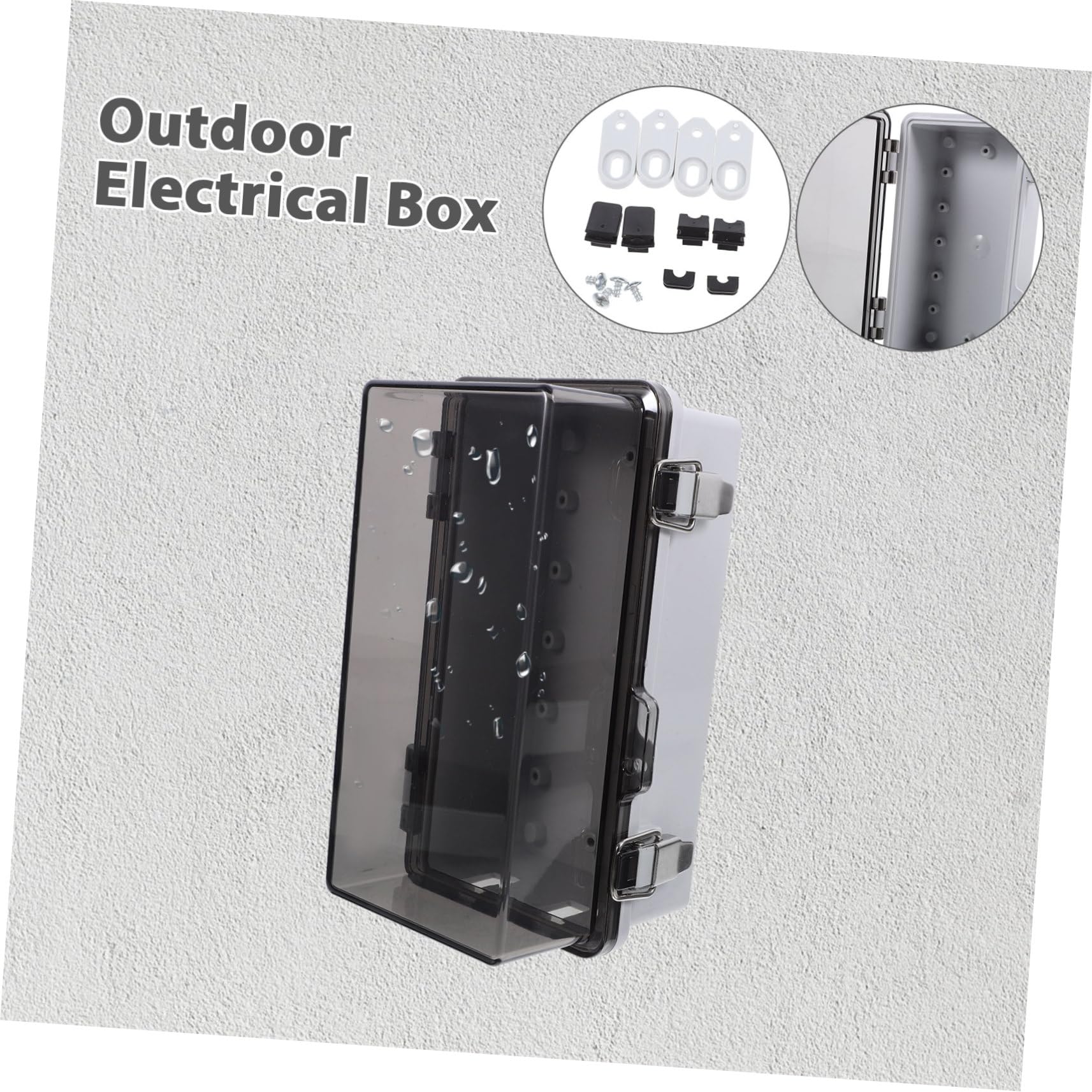 Holibanna Caja de Conexiones para Exterior, Caja Eléctrica de PC Resistente Intemperie, Diseño Transparente, Instalación Fácil para Montaje al Aire Libre
