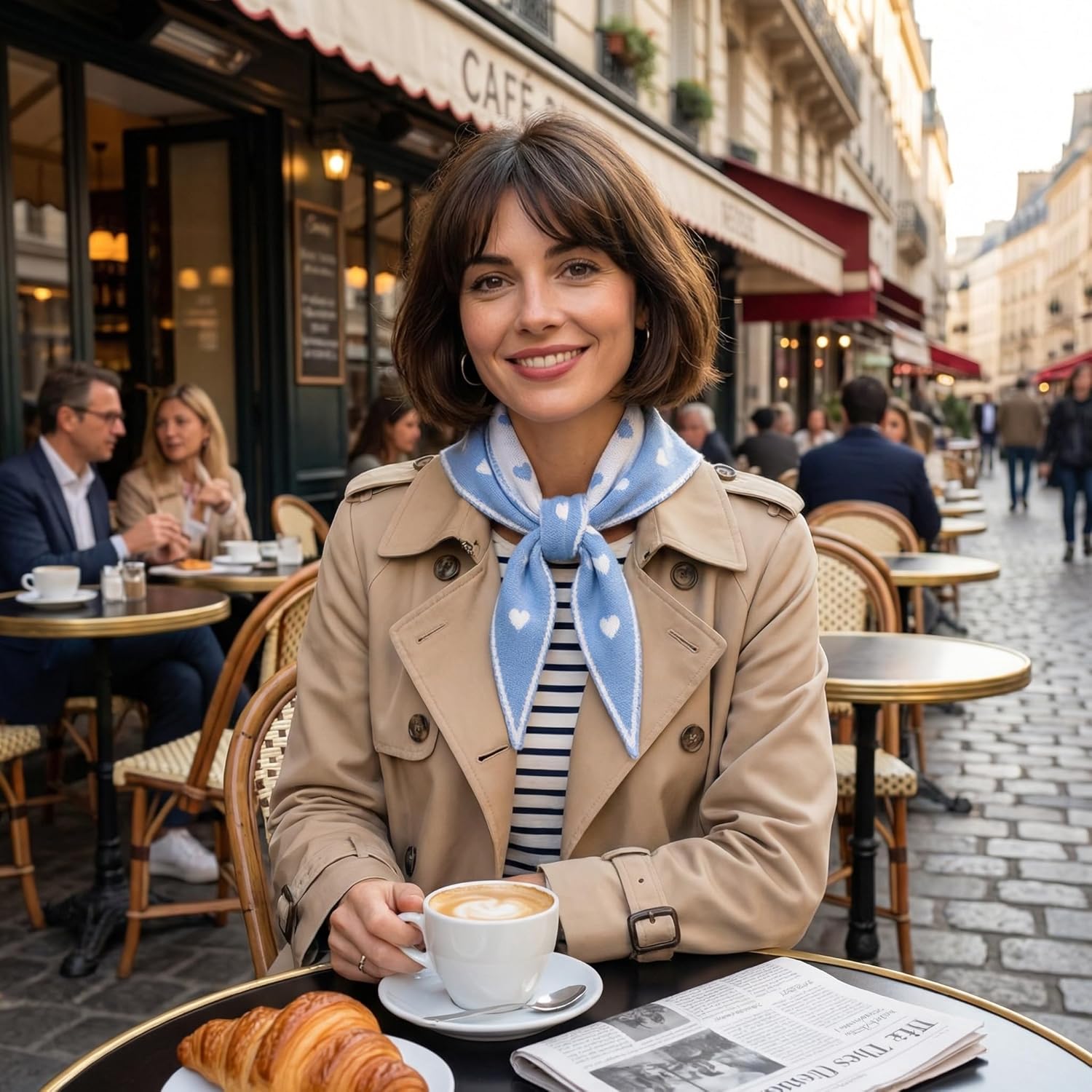 cashmere Knit Triangle Scarf for cashmere Women Head Scarf Neckerchief Aesthetic Accessories Streetwear Triangle Shawl - Image 2