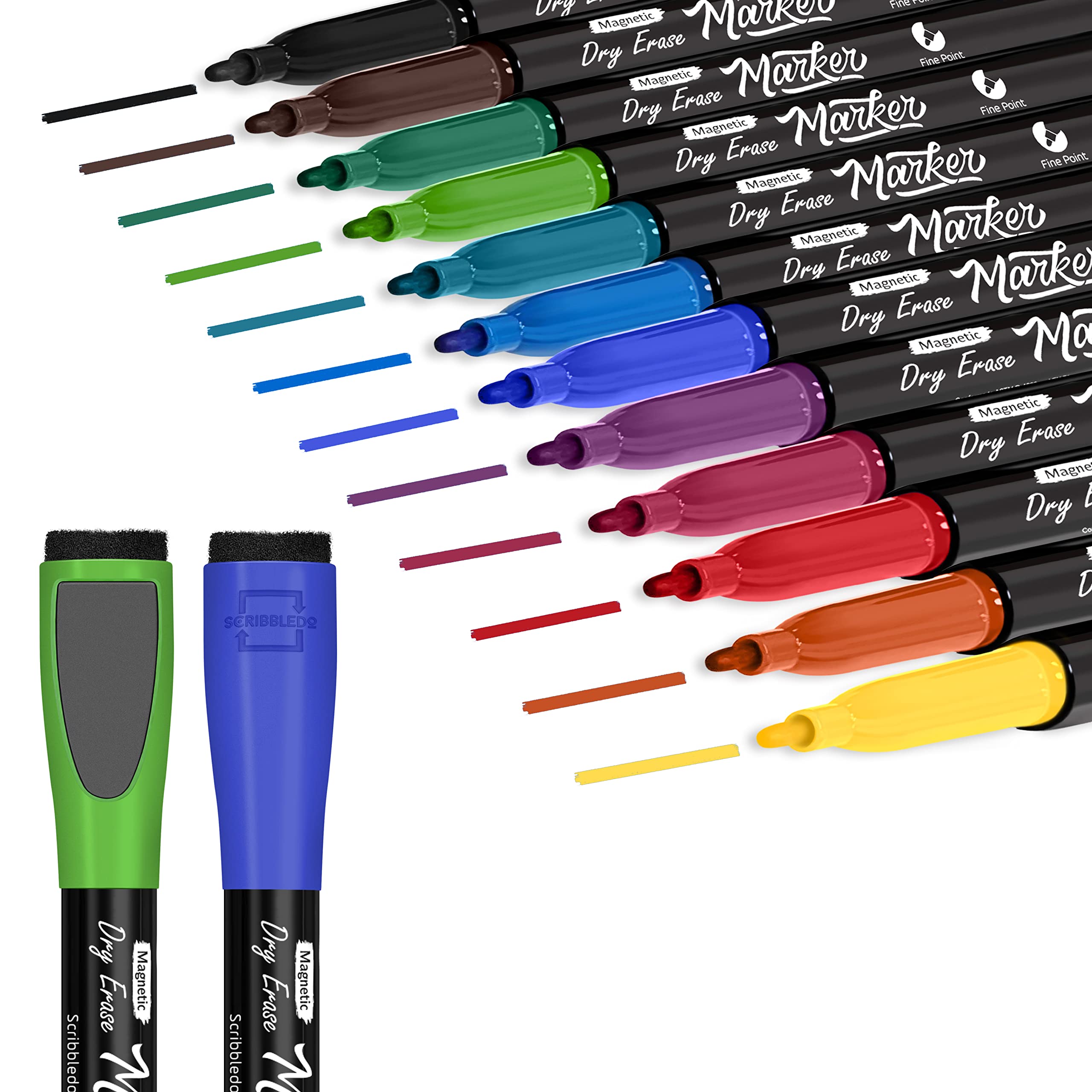 Buy Scribbledo 12 Pack Dry Erase Markers Fine Tip Classic