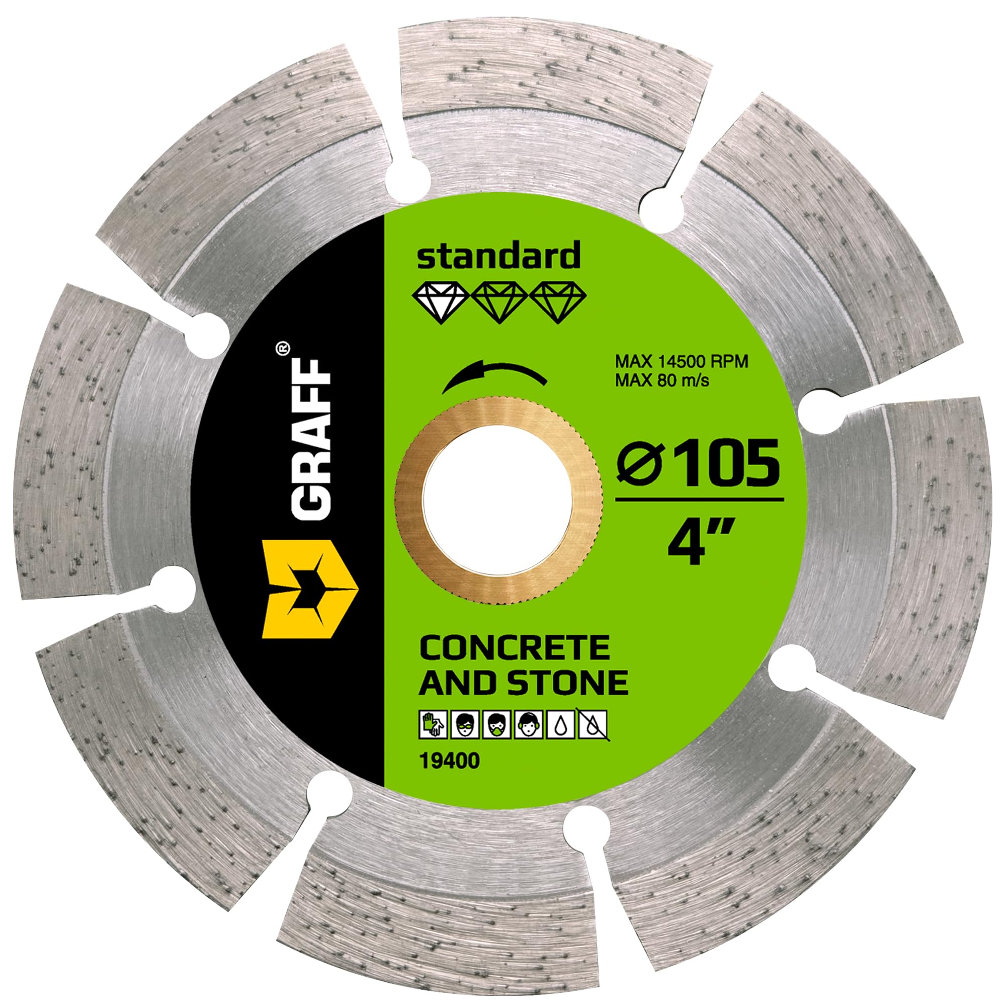 4 Inch Diamond Blade for Angle Grinder Arbor 7/8"-5/8" – Diamond Cutting Wheel for Stone, Marble, Granite, Brick, Masonry, Concrete – Diamond Saw