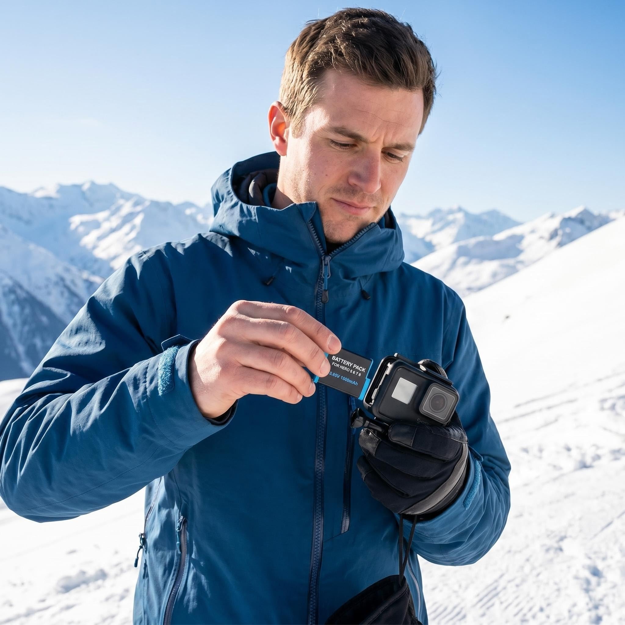 1500mAh Ersatz Akku für GoPro Hero 8 Hero 7/6/5 Actioncam AHBDT-801, 2 Stück