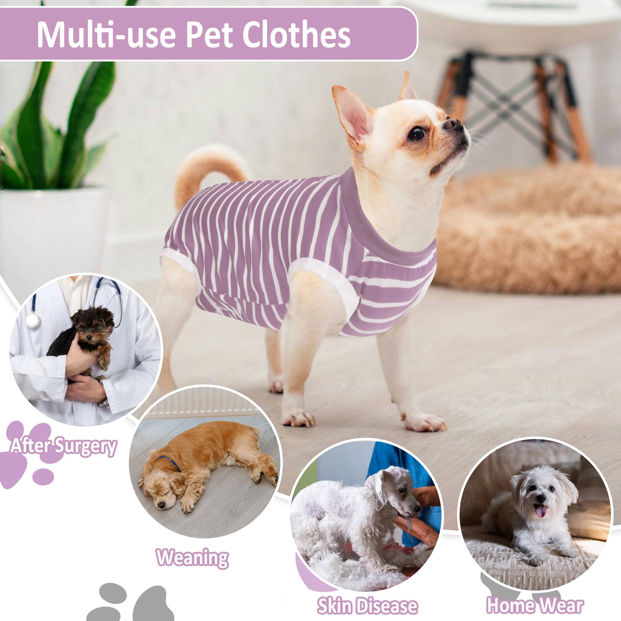 Dog Recovery Suit Post Surgery Bodysuit, Soft Breathable Surgical Pet Suit - Image 3