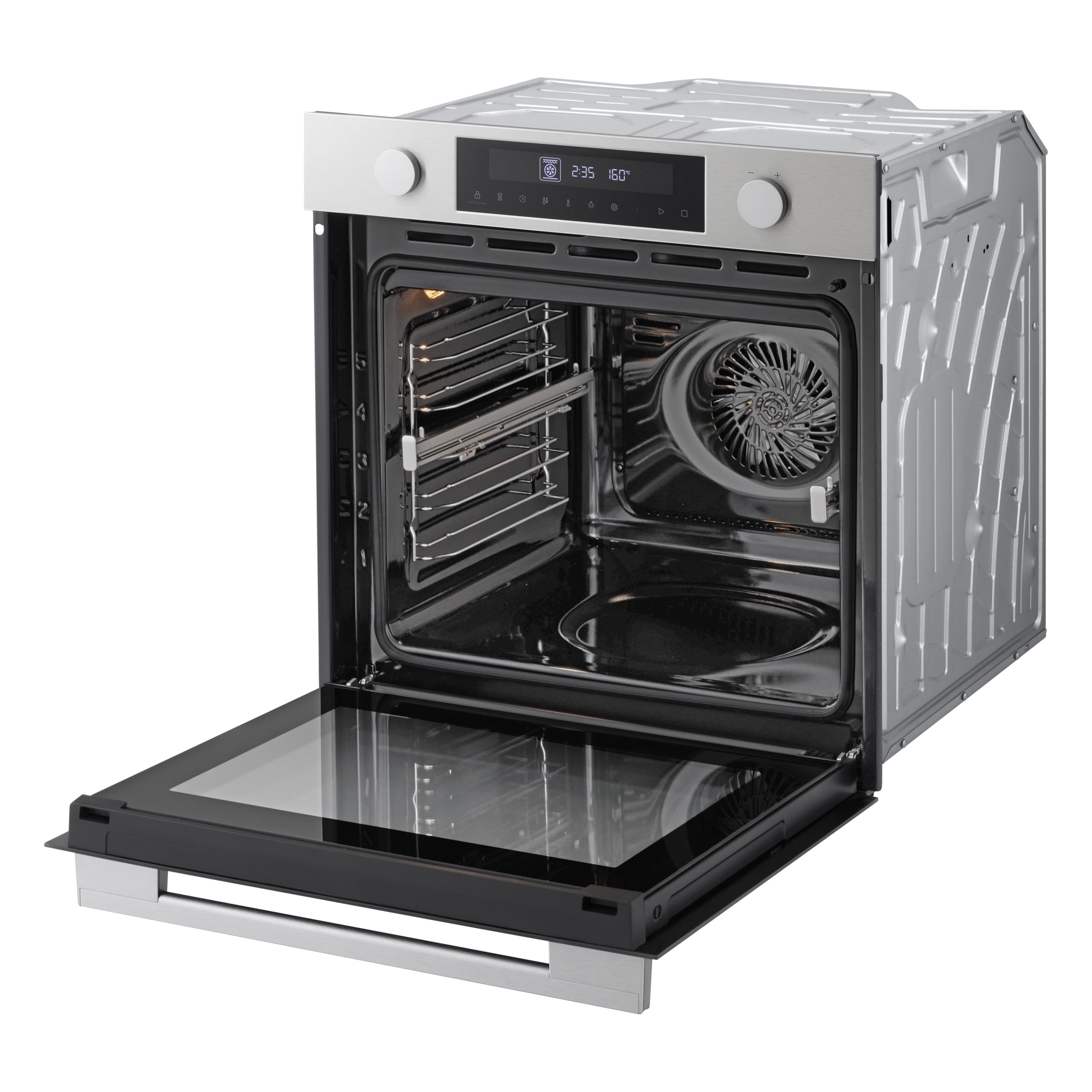 LG WS5D7210S Forno da Incasso Classe A, 72L, 11 Programmi di Cottura, Modalità Friggitrice ad Aria, Grill, Lievitazione, Pizza, Temperatura Massima 250°C, Potenza 3200 W, Wi-Fi