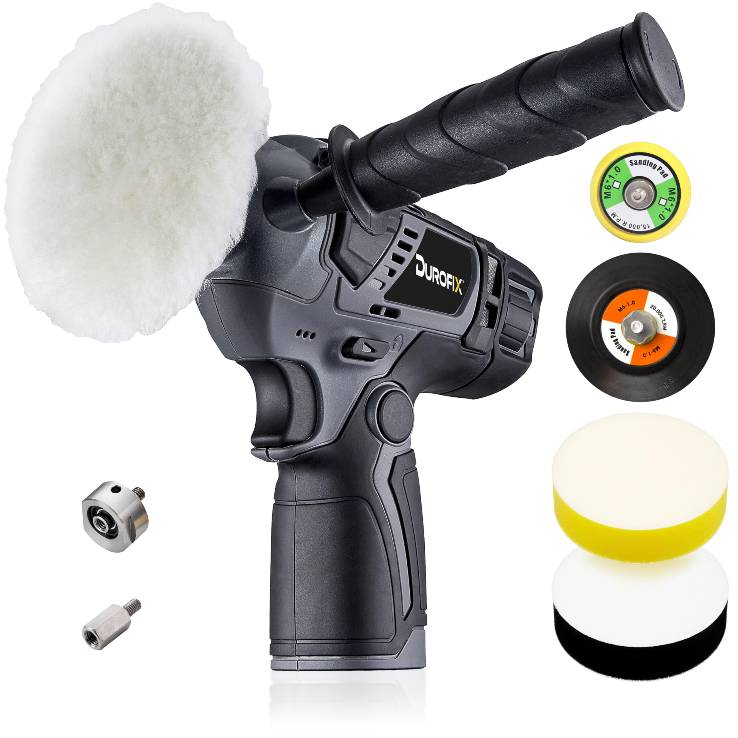 Durofix RS1222 Car Polisher, 12 Volt (10.8V) G12 Series of Power Tools | Bare Tool and Pads Only | Battery and Charger Sold Separately.