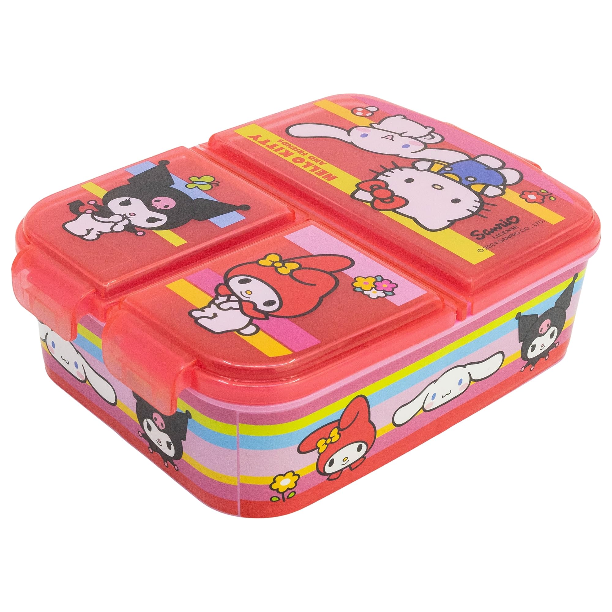 Contenedor con 4 Solapas 570 Ml Hello Kitty Sanrio Azul