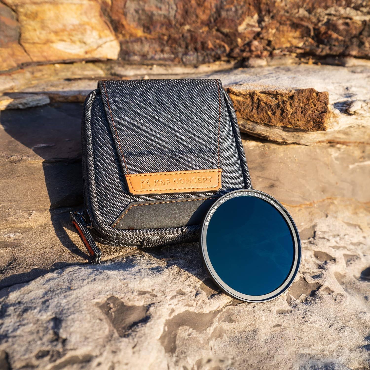 K&F CONCEPT 4 Stück Taschen für Kamera Filter 4-in-1 Filter-Taschen 4Pcs Objektivfilter Tasche Bis zu 95 mm