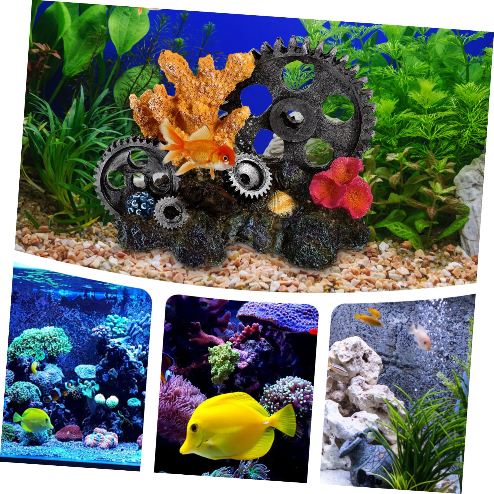 POPETPOP Adornos De Resina para Acuario Decoración De Resina para Acuario para Uso Peceras Rocas De Pecera