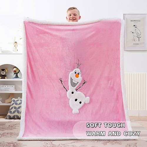 Miniatura 2 de Manta de franela bordada en 3D de animales para niños, ligera, esponjosa, acogedora, manta sherpa, sofá, mantas peludas, regalos para niñas (manta