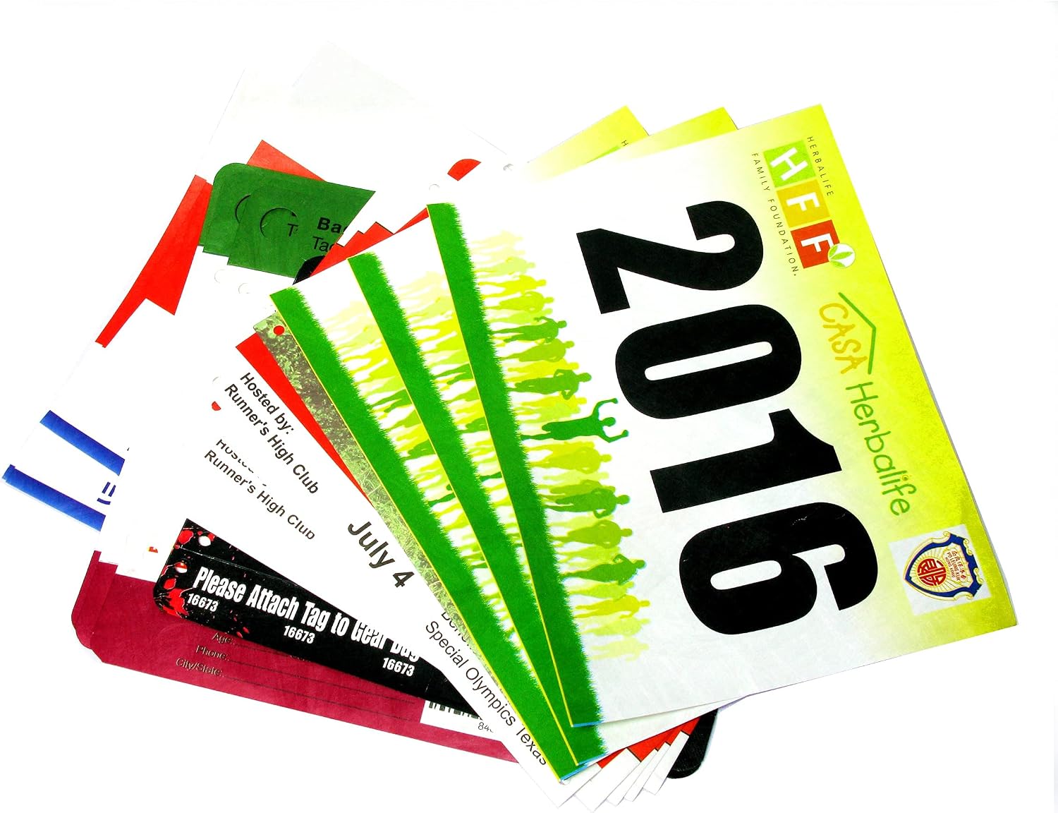 Custom Race Bibs Personalized Full Color Printed Race Numbers, Running Bibs