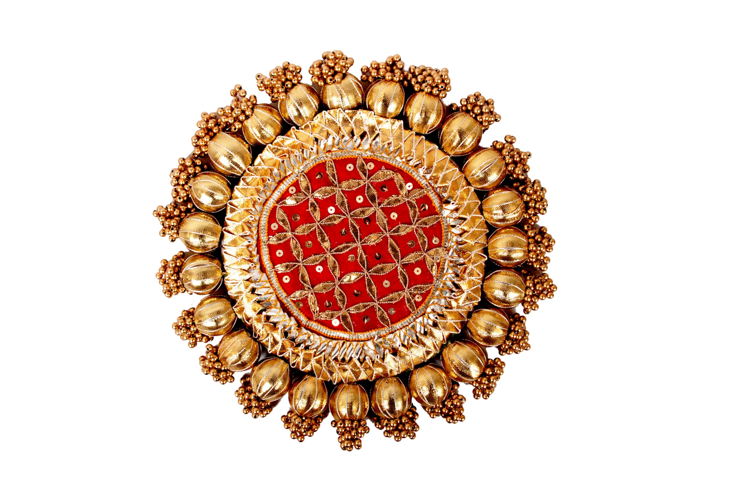 See full amazon price history chart for JOYFUL HOME CREATION Handmade Gota Patti Work Plate, Table Decor & Base for Statues, Gods, Plant, Craftsmanship with Golden Moti Detailing, Ideal Gift for Diwali, Birthdays, Housewarming (Size 9 inch) JOYFUL HOME CREATION Handmade Gota Patti Work Plate, Table Decor & Base for Statues, Gods, Plant, Craftsmanship with Golden Moti Detailing, Ideal Gift for Diwali, Birthdays, Housewarming (Size 9 inch) (B0CTC4PTP2) Amazon Price History, Amazon Price Tracker