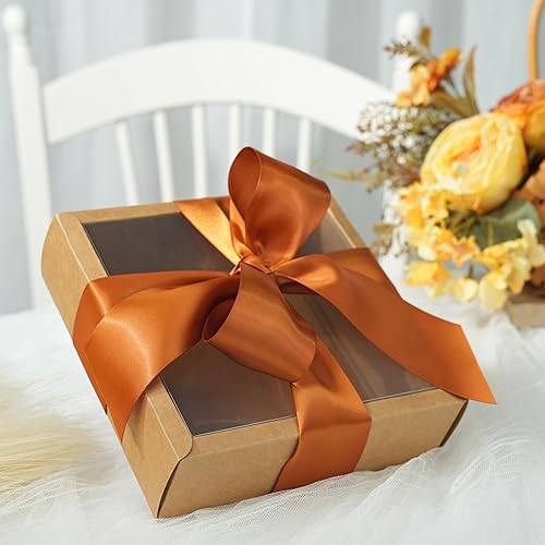 Miniatura 4 de DINDOSAL Cinta de Cobre de 2 Pulgadas Cinta de Satén de Doble Cara Cinta de Cobre Gruesa para Envolver Regalos Decoración de Bodas Decoraciones de