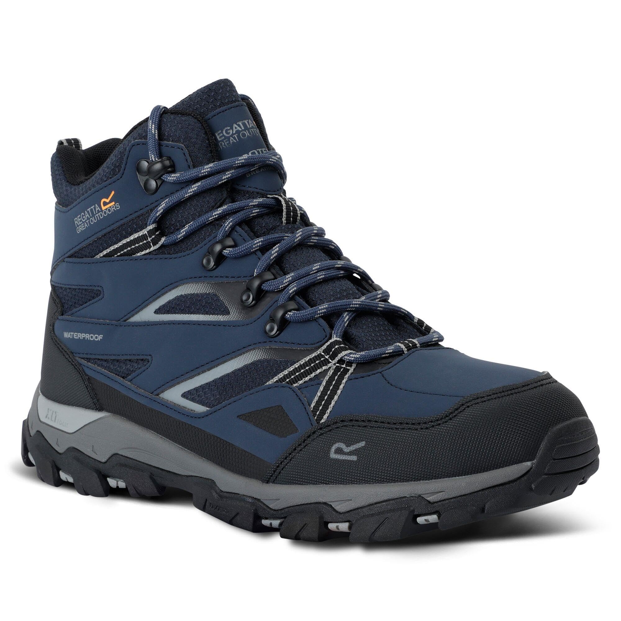 Regatta Men's Holcombe III Walking Boots Water Resistant Padded Durable Hiking Footwear