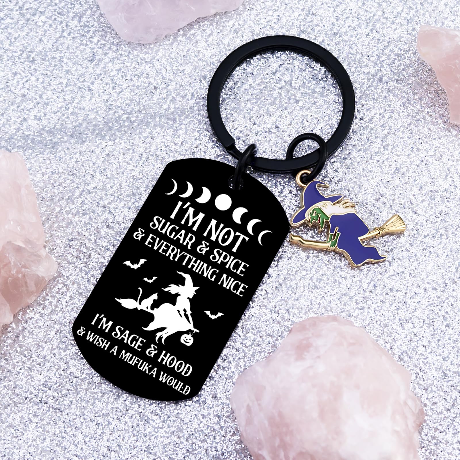 Witchy Gifts for Women Witchy Keychain Gifts for Witchcraft Lovers Decor Witch Accessories for Women Teen Girls Halloween Basket Stuff Birthday Wicked Gift Ideas