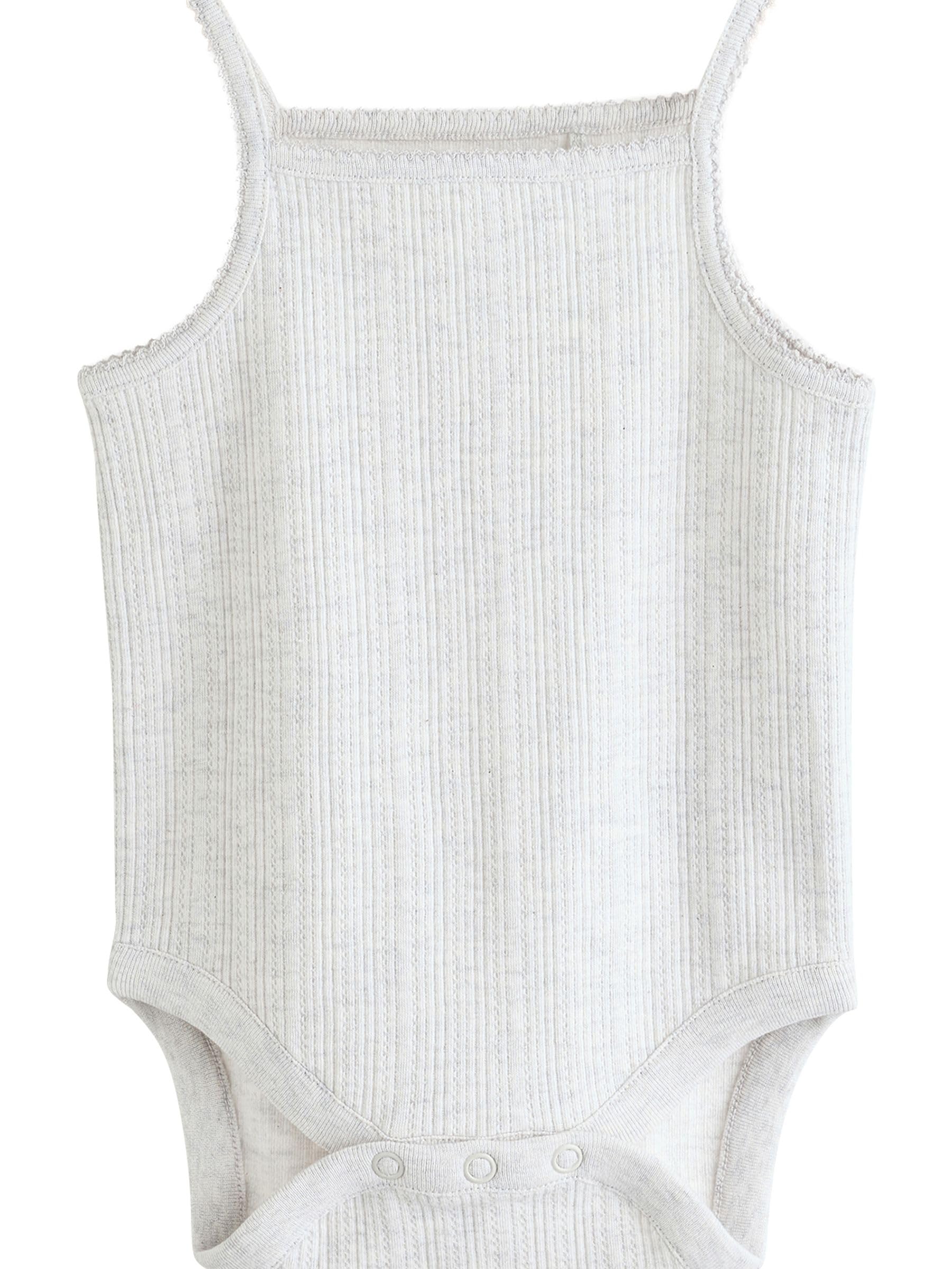 NEXT Bambina Confezione da 5 body per neonati senza maniche e con spalline sottili in 100% cotone