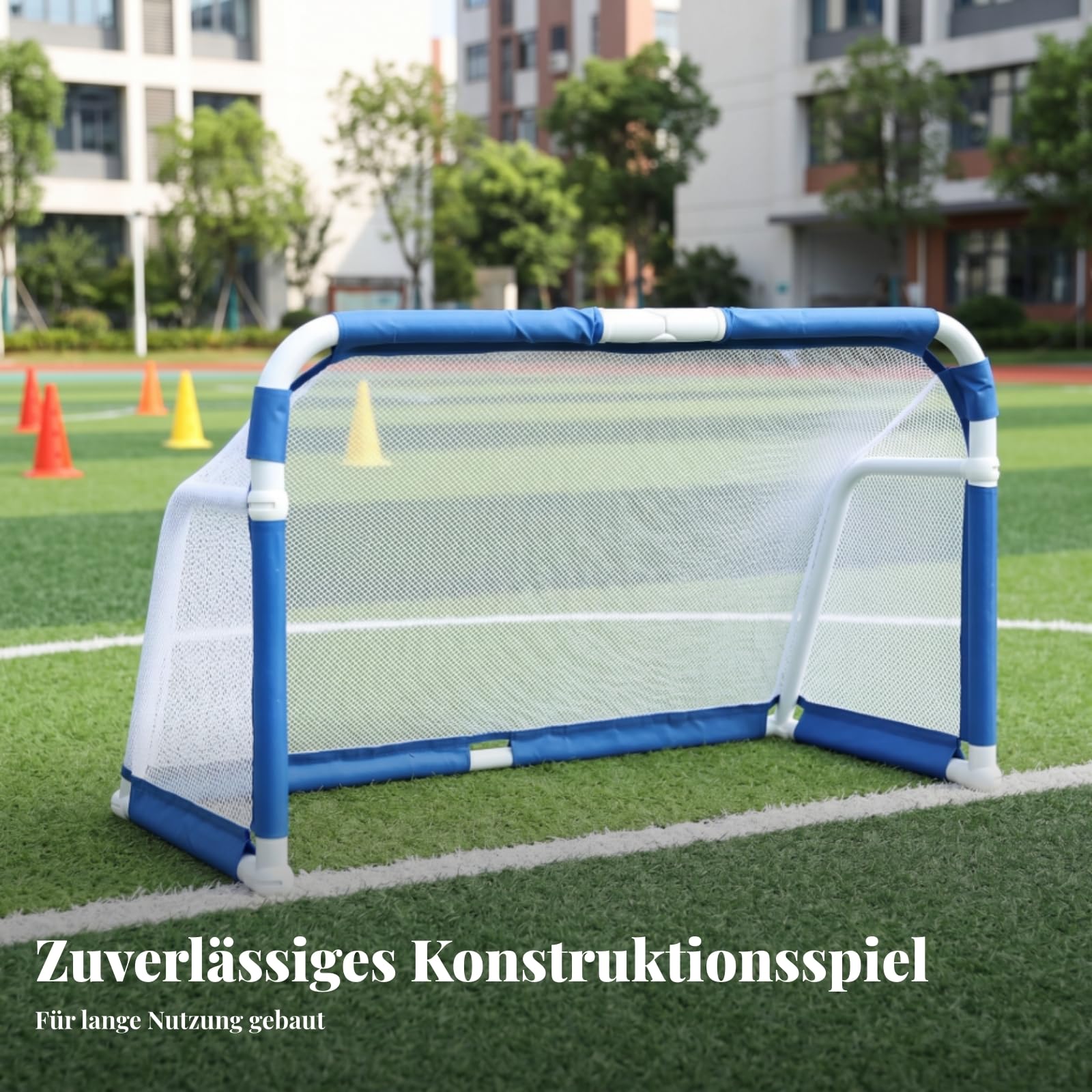 predolo Porta Calcio Pieghevole Giunti Rinforzati Porta Calcio Bambino a Struttura a Tubi Gioco Sportivo per Giardino, Allenamento