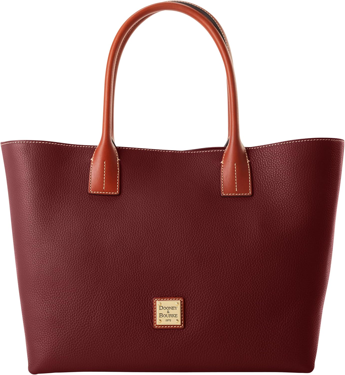Dooney & Bourke Tote Bags for Women, Pebble Grain Leather Medium Russel Bag with Zipper Pocket