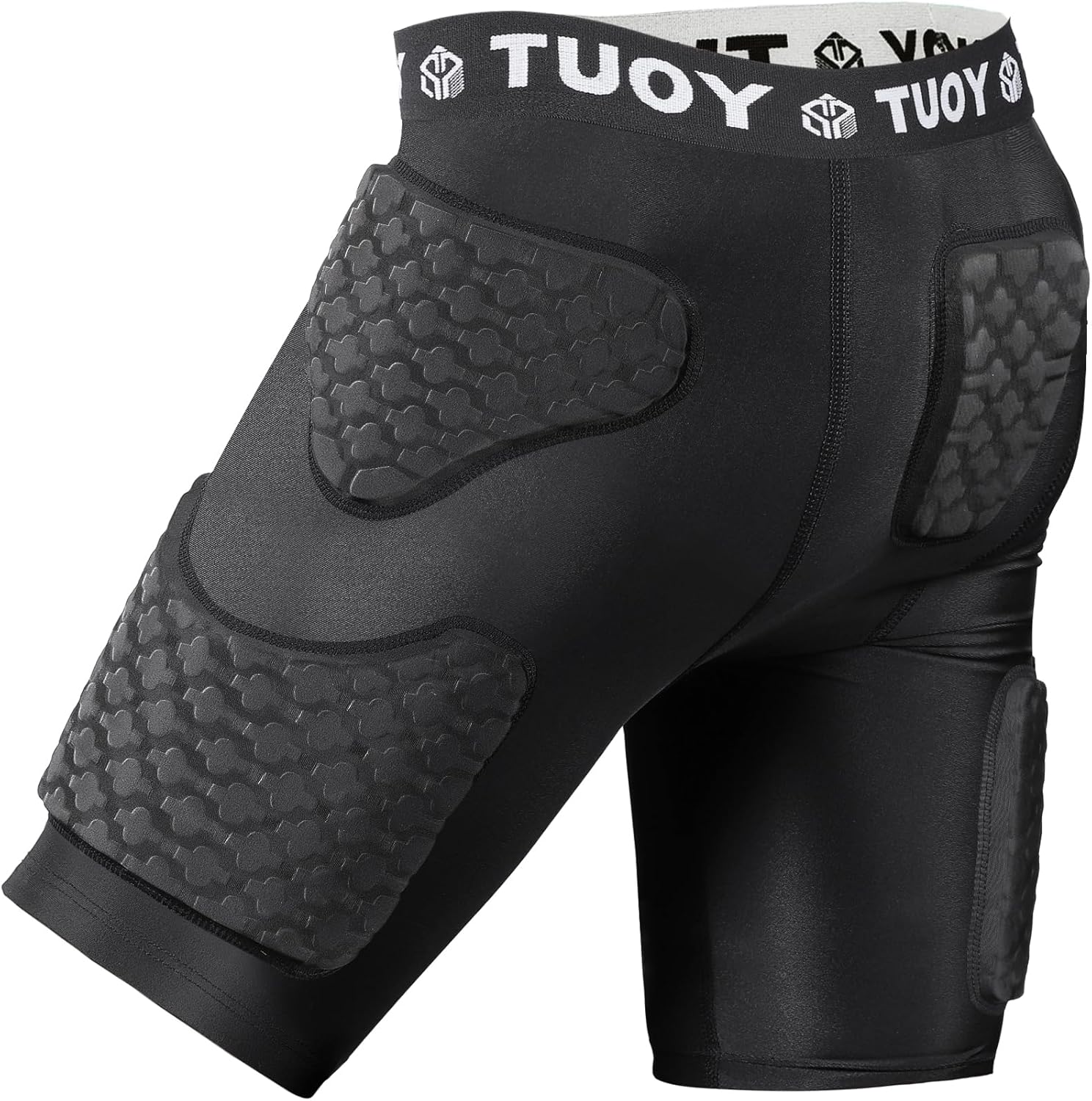 Boy Padded Football Girdle Compression Shorts Protector, 5-Pads Thigh Hip Protective Pants for Football Baseball Lacrosse - Image 2