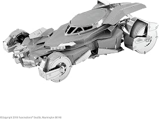 Mini Réplica de Montar Batman Vs Superman Carro Metal Earth Prata