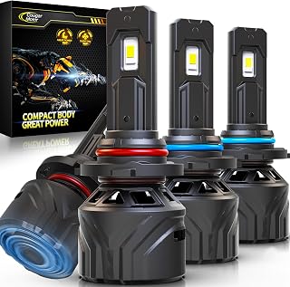 Cougar Motor 9005 9006 Fog Light Combo, Cooling Fan Driving Light Powersports for UTV ATV Off-Road Use or Fog Bulbs 1988-2014 Sierra 1500, 1994-2004 S10, 1988-2000 C2500 Plug and Play, Pack of 4