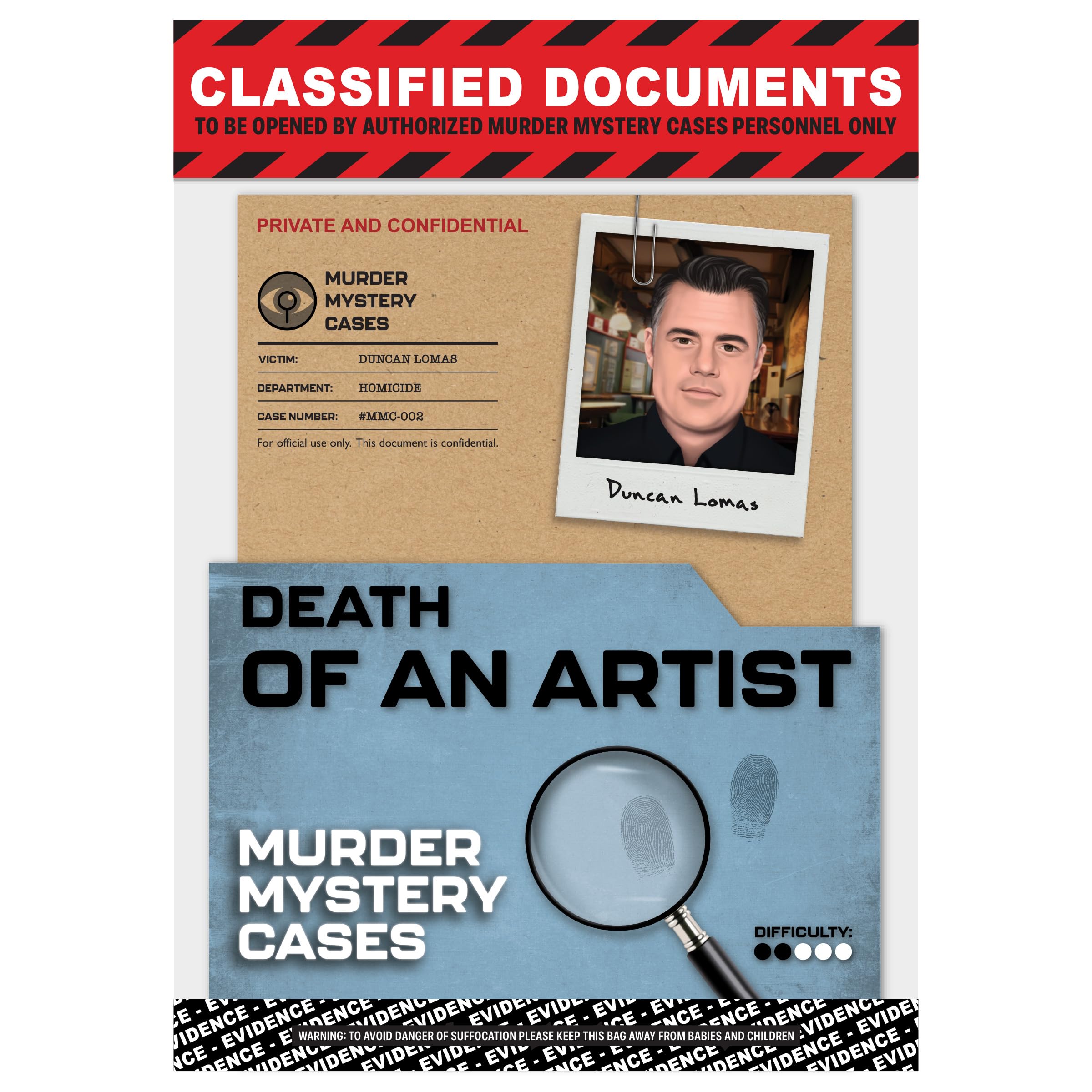 The Unknown Murder Mystery Game Case 1 – Lethal Plan, Gioco Da Tavolo In Inglese Per 1-6 Giocatori