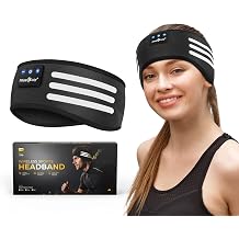 MUSICOZY Bluetooth Sports Headband Headphones with Wireless Hi-Res Audio