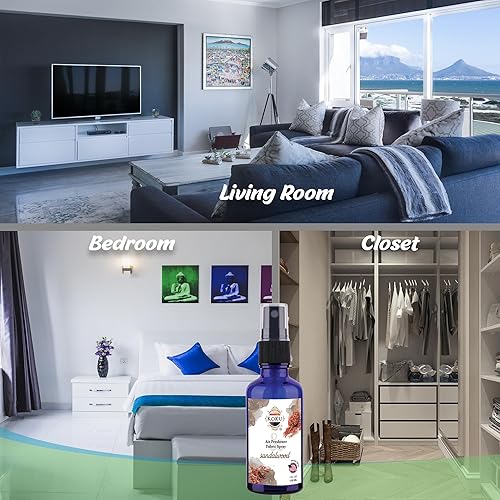 Miniatura 6 de Sandalwood Air Freshener - Room Spray - Odor Eliminator - Deodorizer - Car Air Freshener - Home Spray - Linen Spray - Fabric Refresher - Non-Toxic -