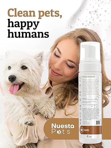Miniatura 8 de Pets - Champú para mascotas sin agua, sin enjuague, calmante, hipoalergénico, suave, limpiador espumoso sin estrés que ahorra tiempo (3 botellas de