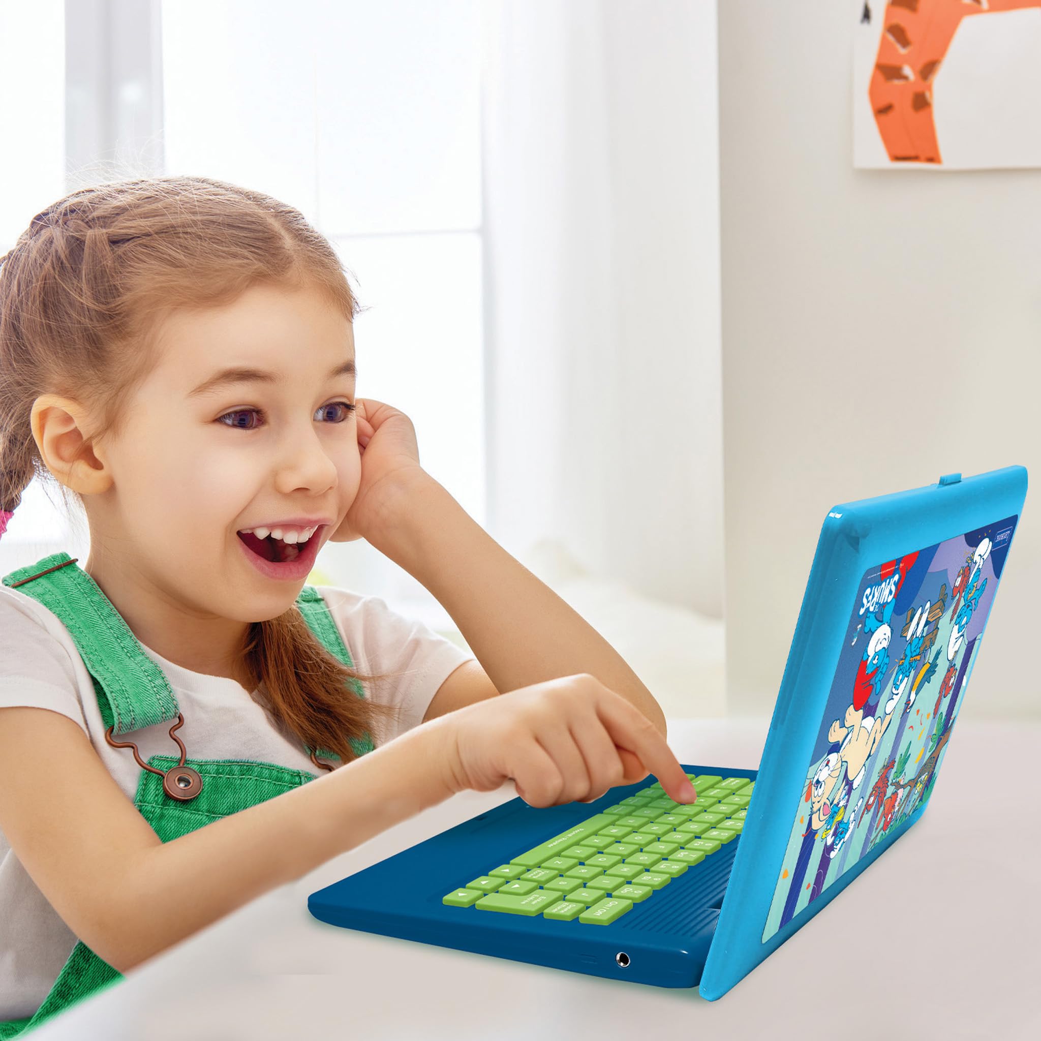 LEXIBOOK, The Smurfs, Bilingual French/English educational computer, Toy for children with 124 language, writing, maths - Image 3