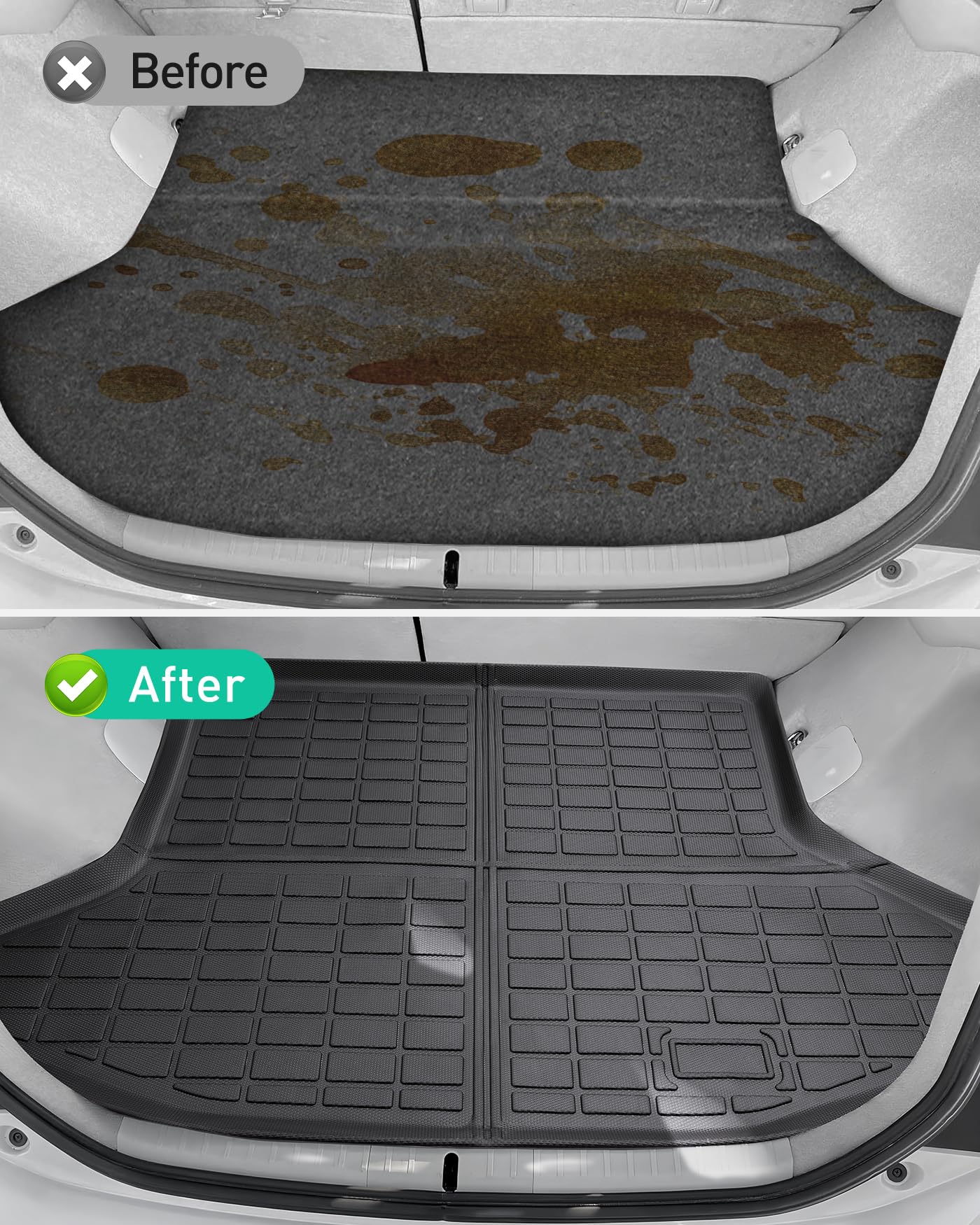 Car Floor Mats for Toyota Prius 2004 2005 2006 2007 2008 2009 All Weather Accessories for Prius 2004-2009 — view 5