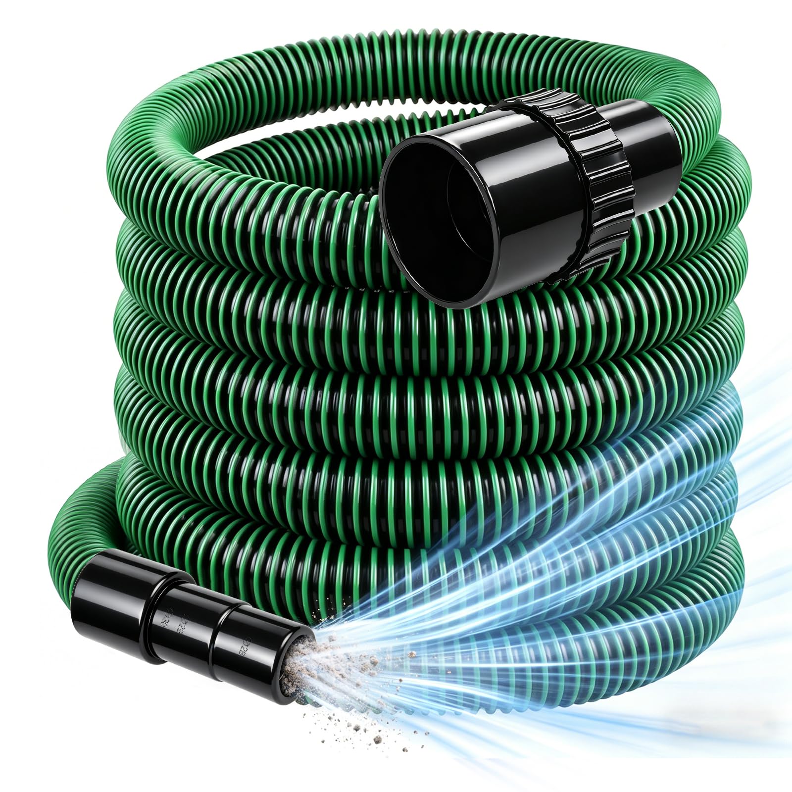 Tubo universale per aspirapolvere – Tubo ad alte prestazioni in EVA/PE da 3,5 m/5 m – Ideale per giardino, officina e aspiratori per liquidi e solidi (5 m)