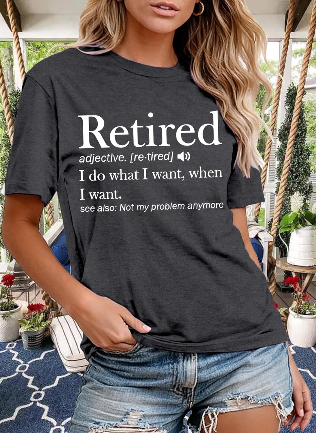 Retirement Shirts for Women Retired Teacher T-Shirt Grandma Retired Tee Tops - Image 4