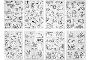 Fun & Educational Shrink Art Kit for Boys: 8pcs Shrinky Dinks with Transportation Vehicle Designs