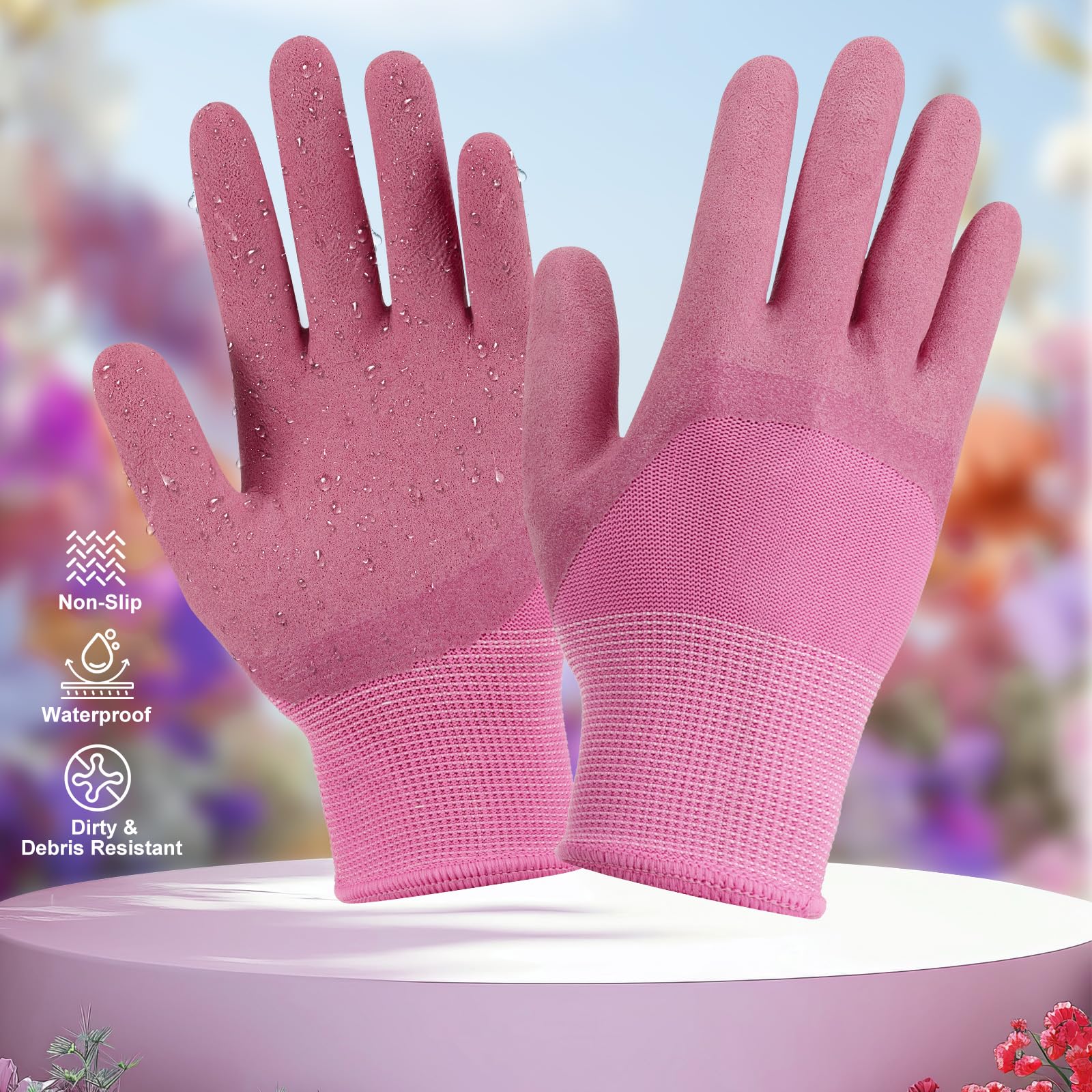 Jardinage Outillage YAUNGEL Ensemble D'Outils De Jardinage, 10 Pièces En Acier Inoxydable à Usage Intensif Avec Poignée En Bois Antidérapante - Cadeaux Pour Les Femmes Et Les Hommes, Rose Outils Jardinage