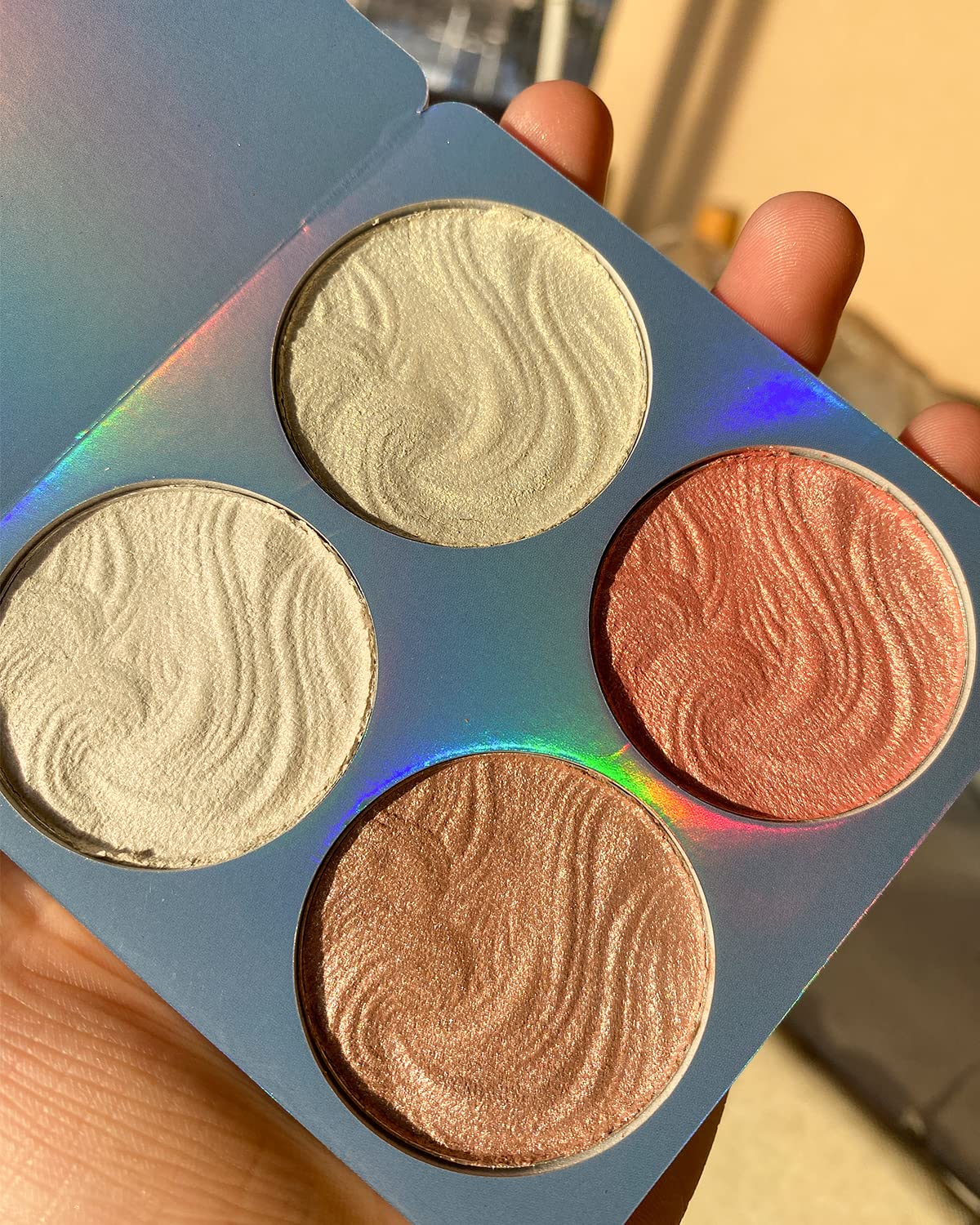 Highlighter Makeup Palette,Highlighter Palette Illuminator Powder Palette White Highlighter Baked Waterproof Long Lasting Brilliant Lighten Skin Color Face Contour Powder Makeup Highlighter : Beauty & Personal Care