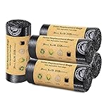 BLIKA 100 Count Toilet Replacement Bags, 8 Gallon, 30 Liter, Heavy Duty 1 Mil, Compost Bags 8 Gallon, Camping Toilet Bags for Portable Toilet, Car Travel, Camping, Long Trips