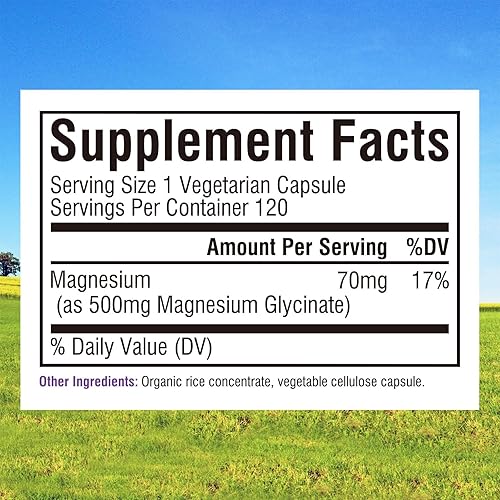 Miniatura 2 de Innate Vitality Magnesium Glycinate 500mg  70mg Elemental Magnesium Supplement - High Absorption, Non Buffered, Non-GMO & No Gluten - Vegan - Nerve
