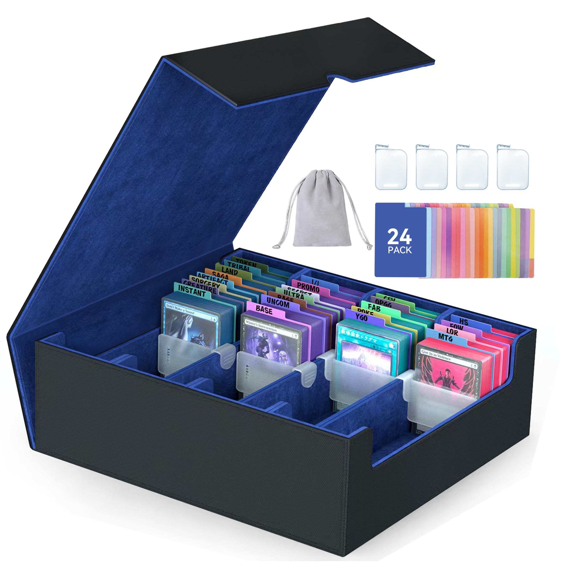 Amazon.com: ENTUMO 4-Row【3200+】 Trading Card Storage Box, Card