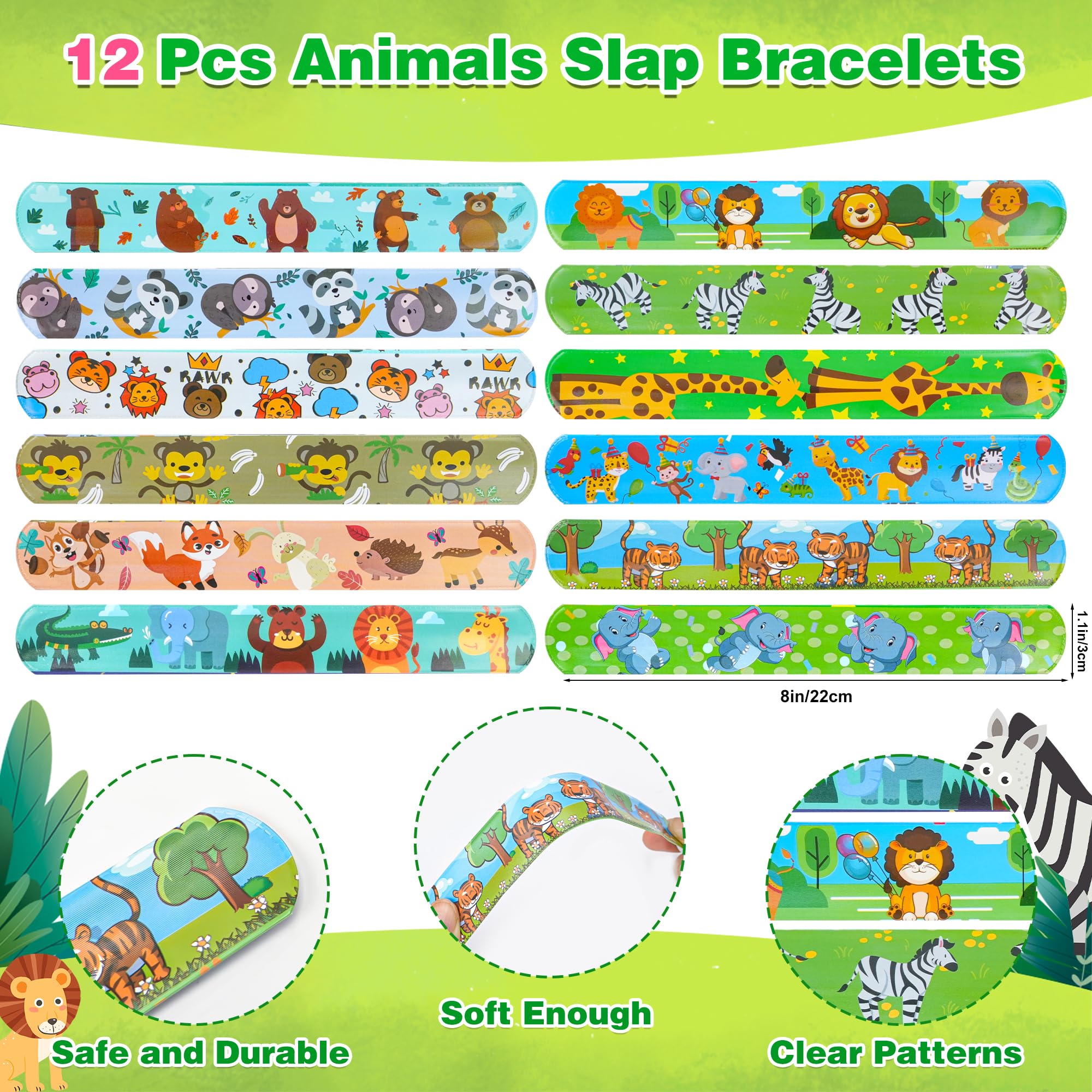 79-teiliges Dschungel Safari Party-Set – Mitgebsel Für Kindergeburtstage Mit Masken, Armbändern, Tattoos & Geschenktüten