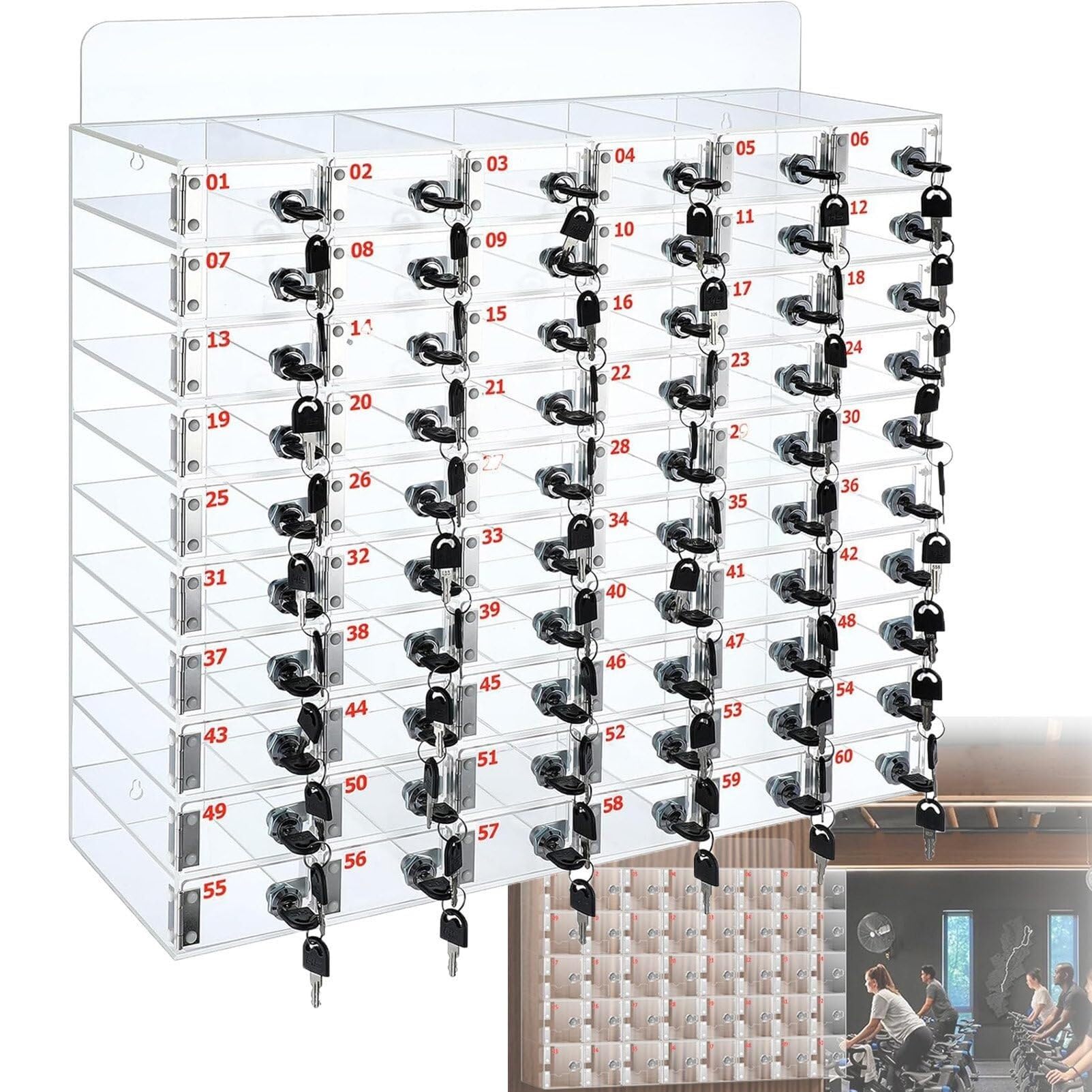 Casillero para teléfono móvil Caja de Almacenamiento para teléfono móvil Soporte acrílico para teléfono móvil Caja de Almacenamiento de Escritorio Armario de Pared para teléfono móvil de