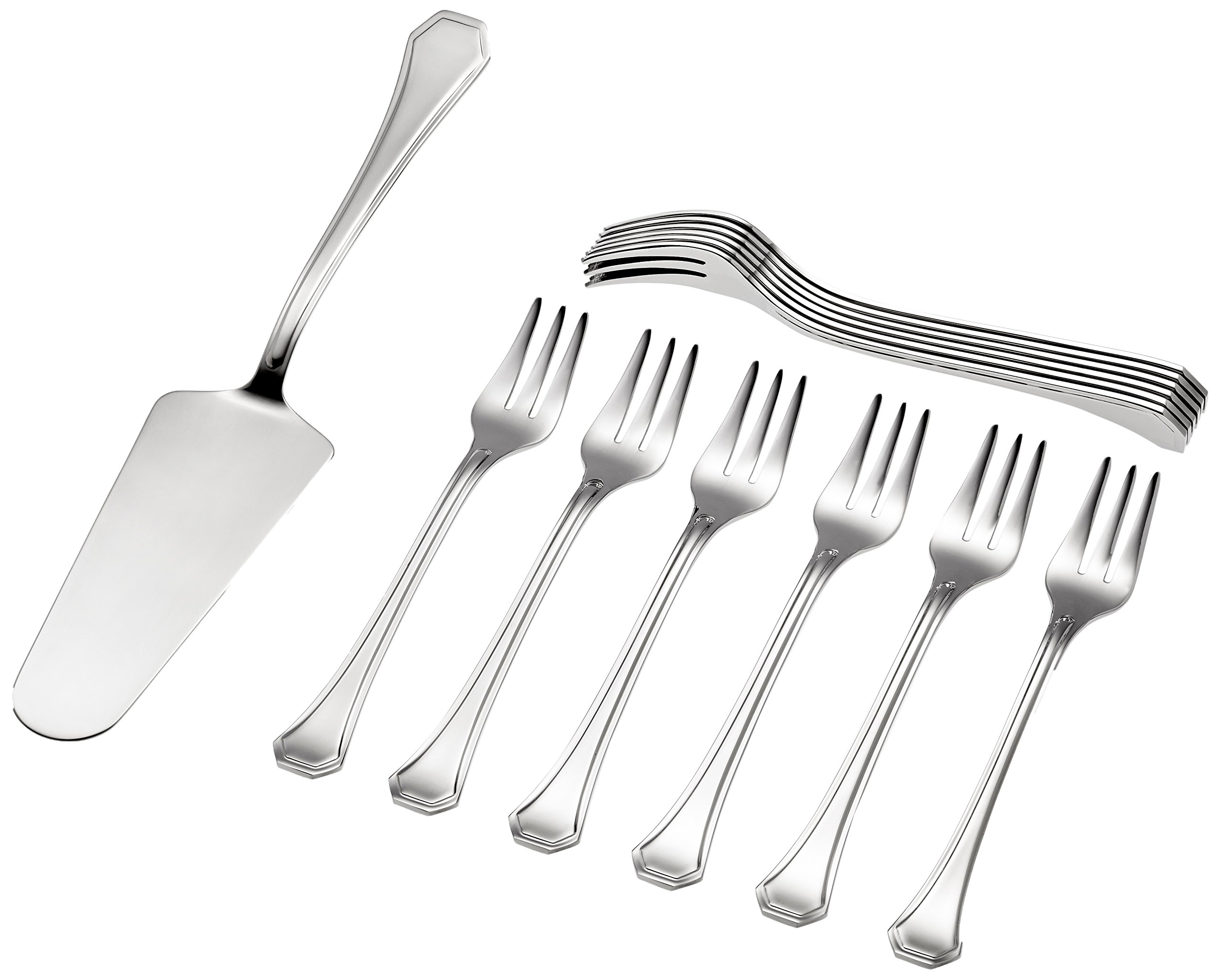 Mepra Cellini Cake Server/Fork Set, Set of 13, Silver