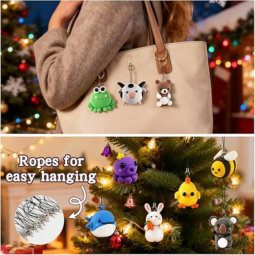 Miniatura 4 de Arcilla de modelado de secado al aire de Navidad para niños, kit de arcilla polimérica súper ligero y suave, juego de manualidades de animales de