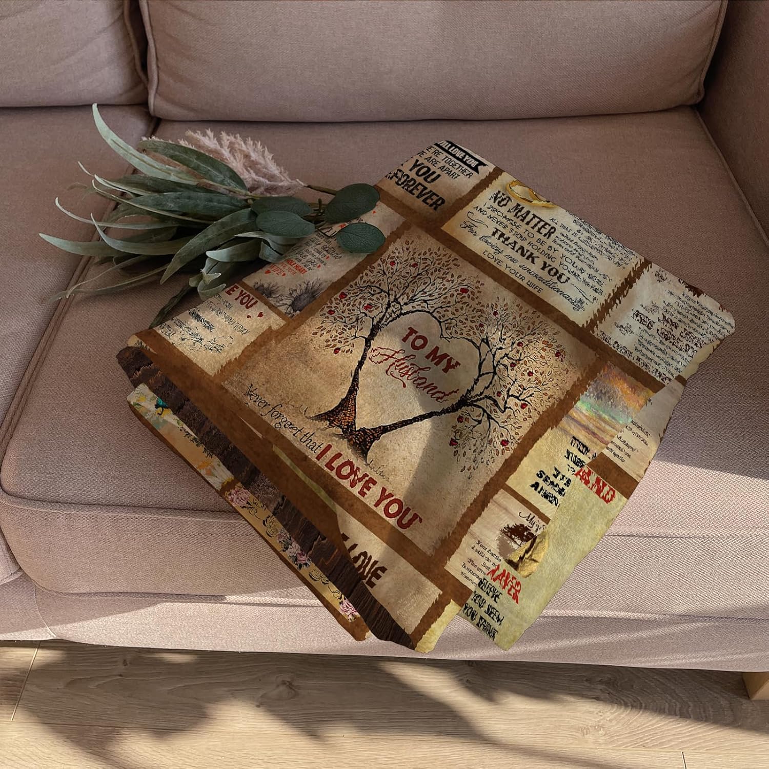 to My Husband Flannel Anniversary Blanket - 60"X50" Romantic Gift for Him, Life Partner Keepsake for Fathers Day, Christmas Birthdays, Cozy Love Throw - Image 6