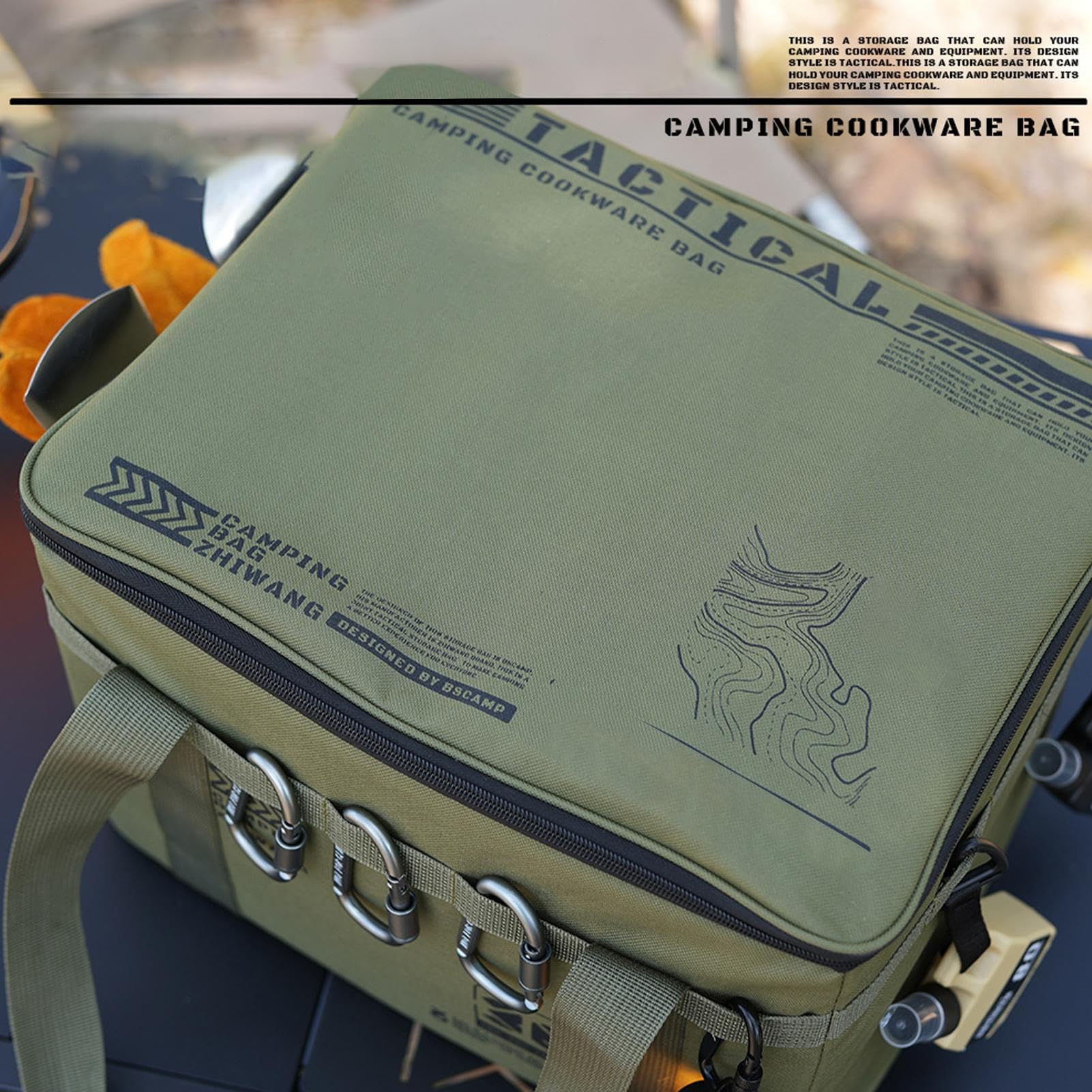 Camping Gear Storage - Insulated Camping Bag,Waterproof Kitchen Equipment Carrying Solution for Tents Traveling Picnic Backpacking Hiking Adventure