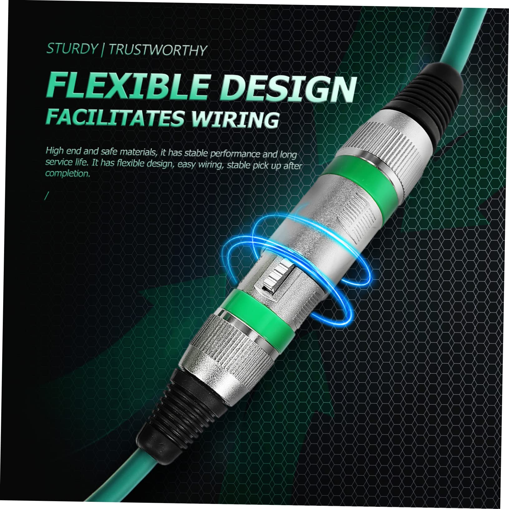 Angoily Cavo Xlr per Microfono Maschio Femmina, 5 Pezzi da 1m, Rame e Pvc, Collegamento Flessibile per Feste e Occasioni Festive